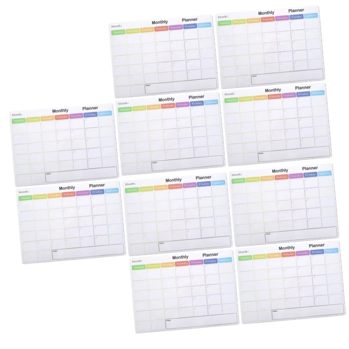 VILLCASE 10piezas Magnéticas Para Refrigerador Tableros De Planificación y Mensajes white Para y Recordatorios Para Organización Familiar y De